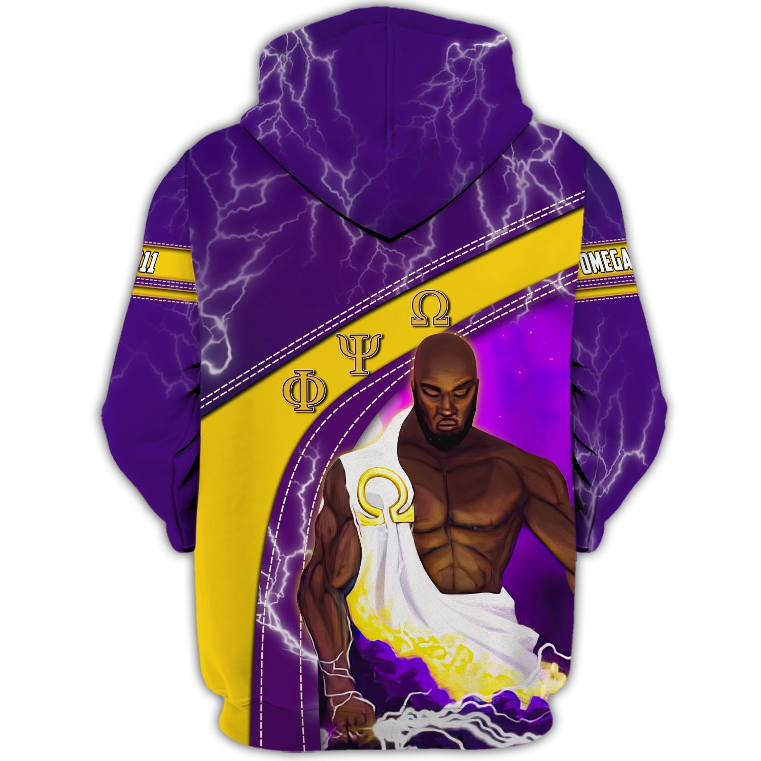 Omega Psi Phi  - Personalized Name 3D Zipper Hoodie 144 - Tad