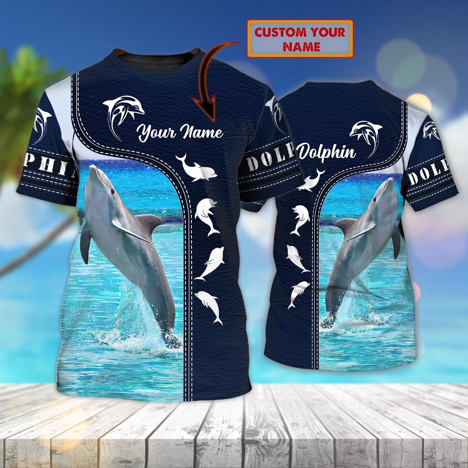 Dolphin - Personalized Name 3D Tshirt 128 - Bhn97
