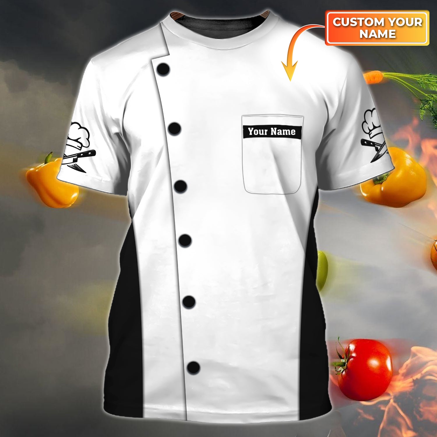 Chef- Personalized Name 3D Tshirt -TD96-1240