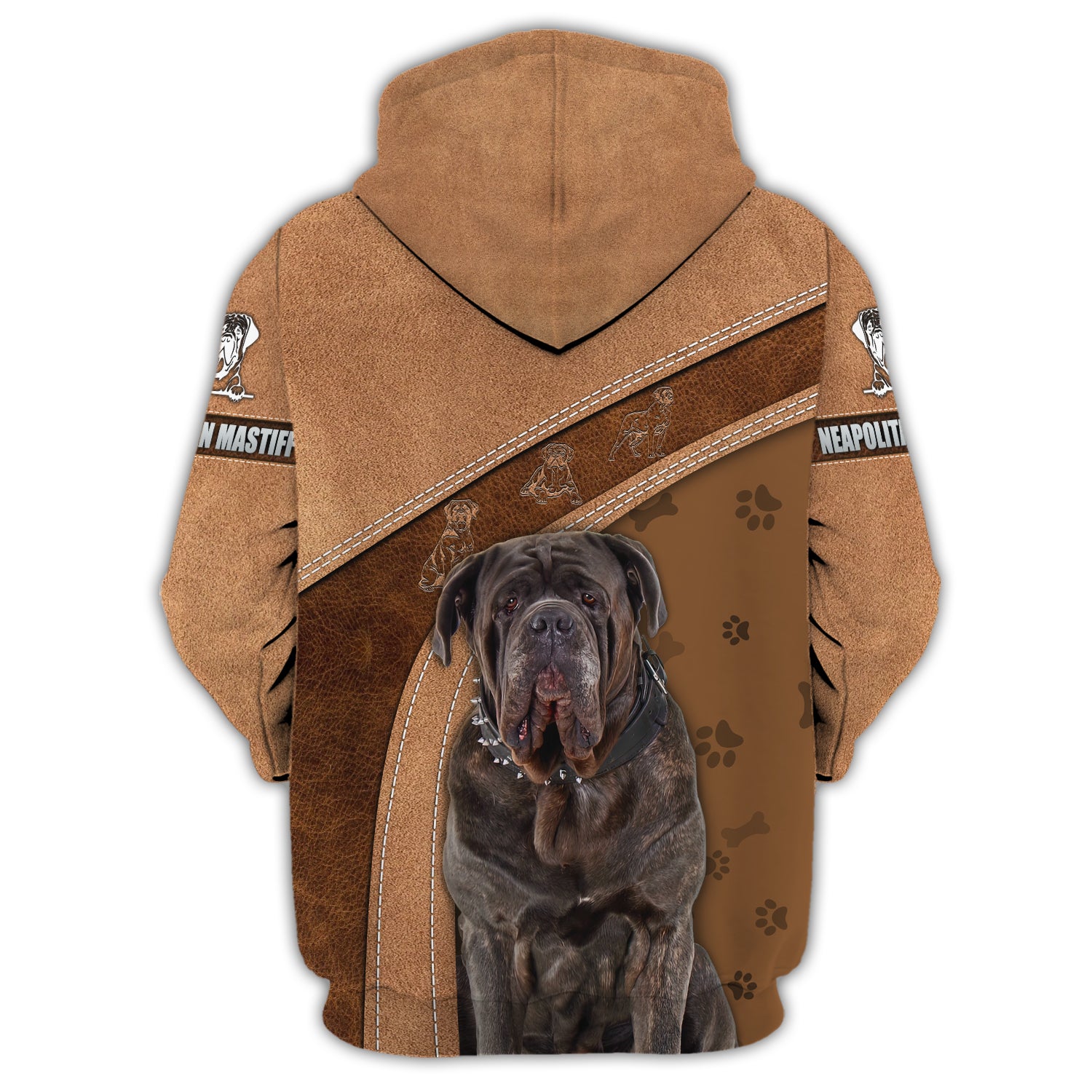 Neapolitan Mastiff - Personalized Name 3D Zipper hoodie - TAD 177