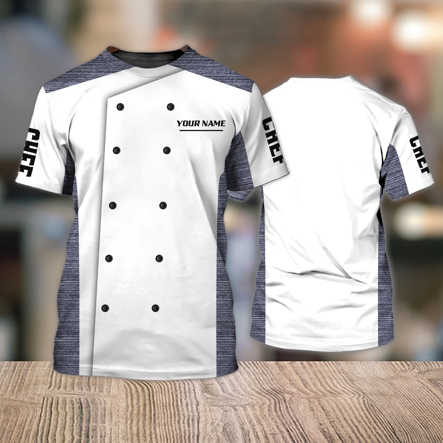 Chef, Cook, Personalized Name 3D Tshirt 1226, HTA