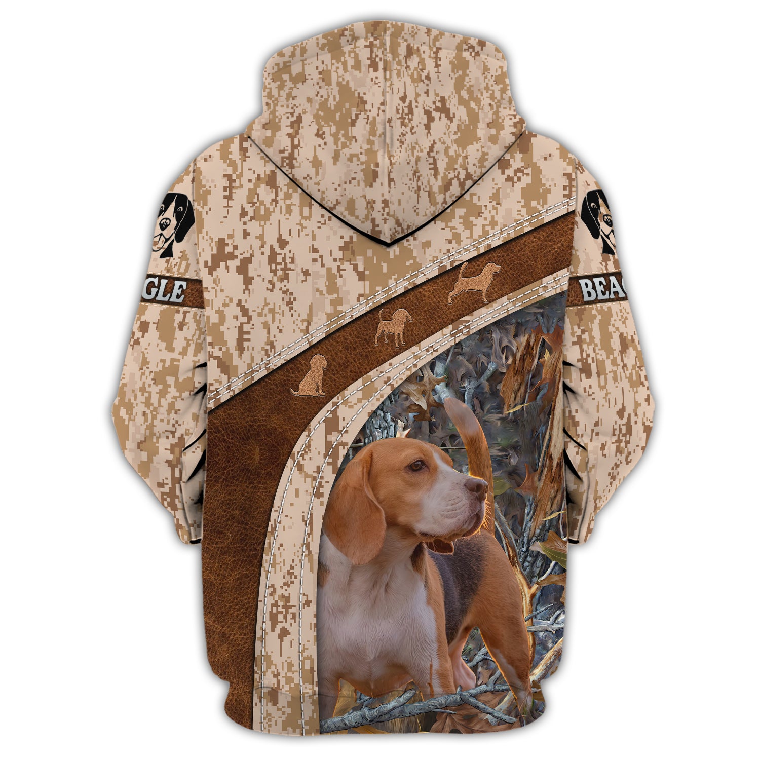 Rabbit Hunting - Beagle - Personalized Name 3D Zipper Hoodie 208 - TAD