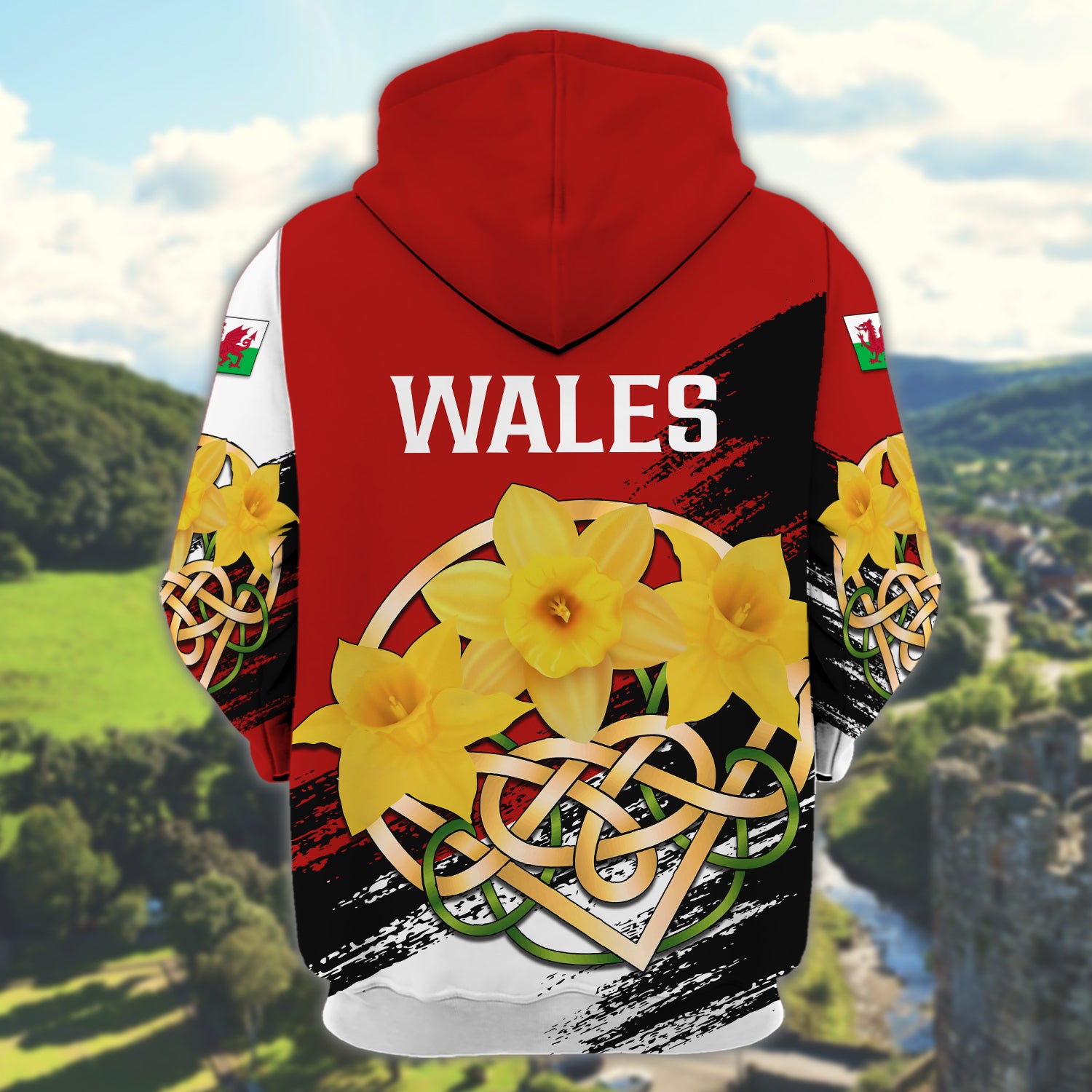 Im From Wales - Cymru - Personalized Name 3D Zipper Hoodie - 250