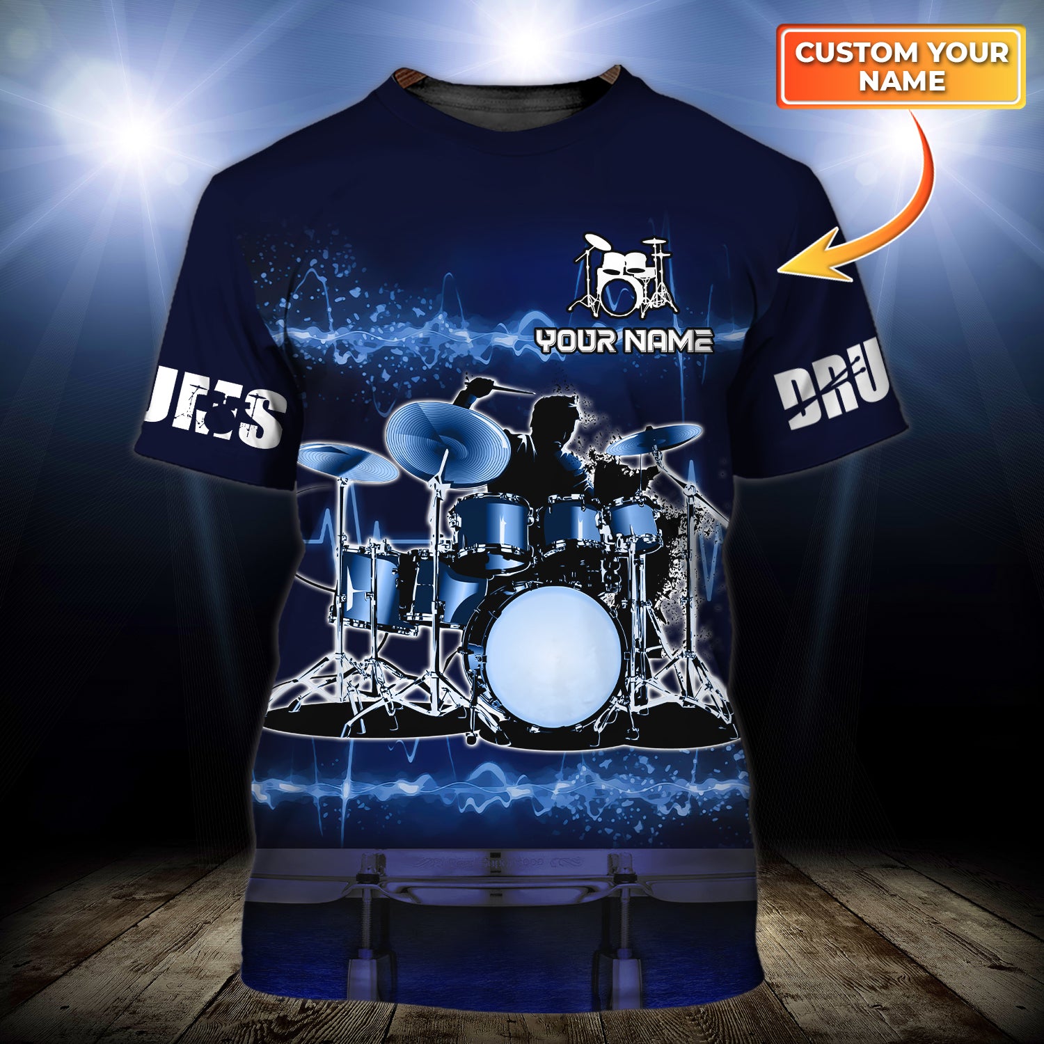 Drum, Drummer, Personalized Name 3D Tshirt 09, RINC98