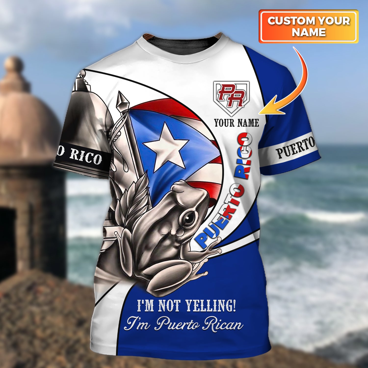 Puerto Rico, Puerto Rican, Personalized Name 3D T Shirt 01 - HTA