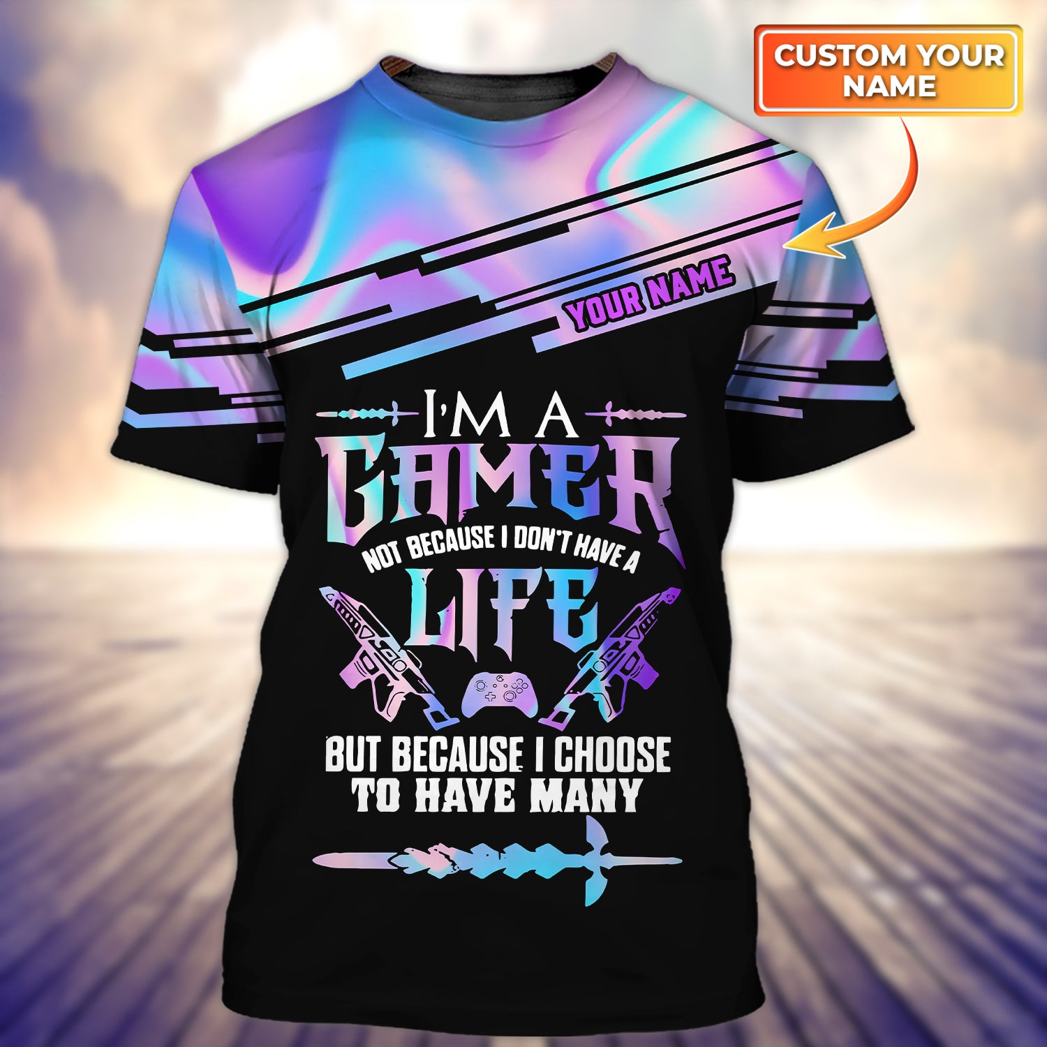 I AM A GAMER - Personalized Name 3D T Shirt - NA93