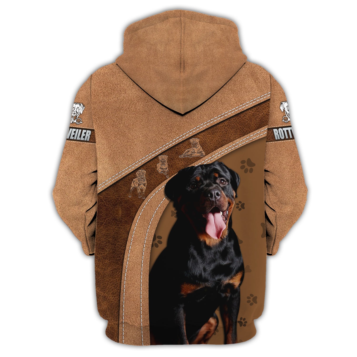 Rottweiler - Personalized Name 3D Zipper hoodie - TAD 178