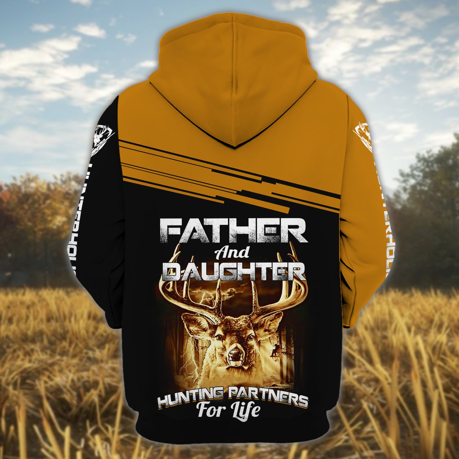 Father And Daughter Hunting Partners For Life Personalized Name 3D Fleece Zipper Tad 231