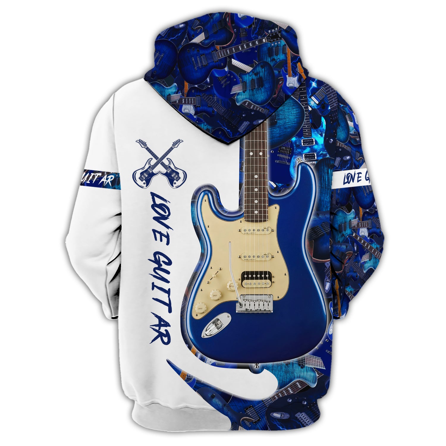 Guitar - Personalized Name 3D Full Print Zipper Hoodie - HN95