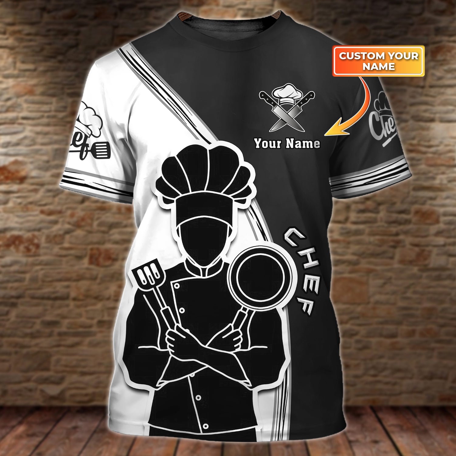 Chef, Cooking Lover, Personalized Name 3D Tshirt 20, RINC98