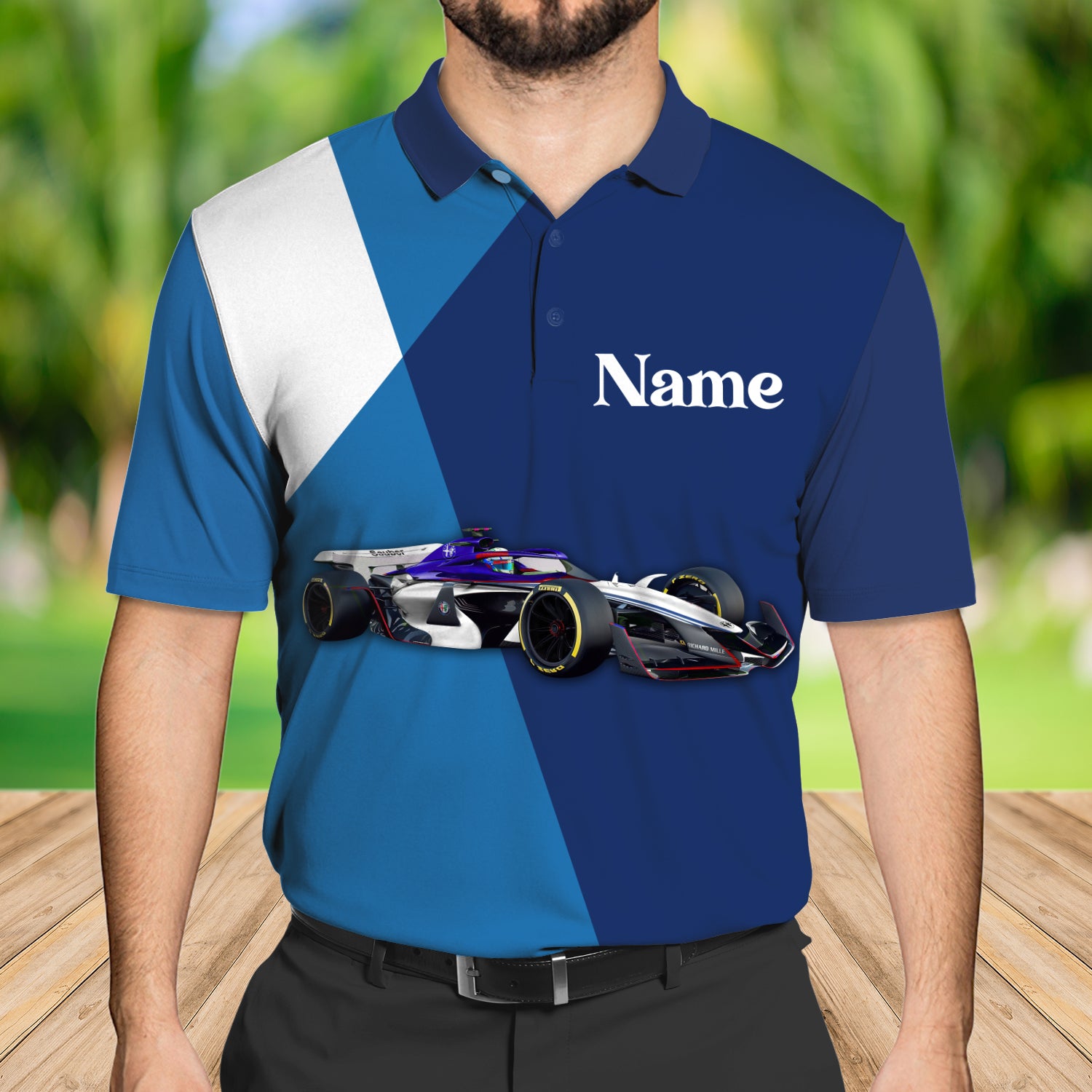 Formula 1 - Personalized Name 3D Polo Shirt - Dp98 - Dp343