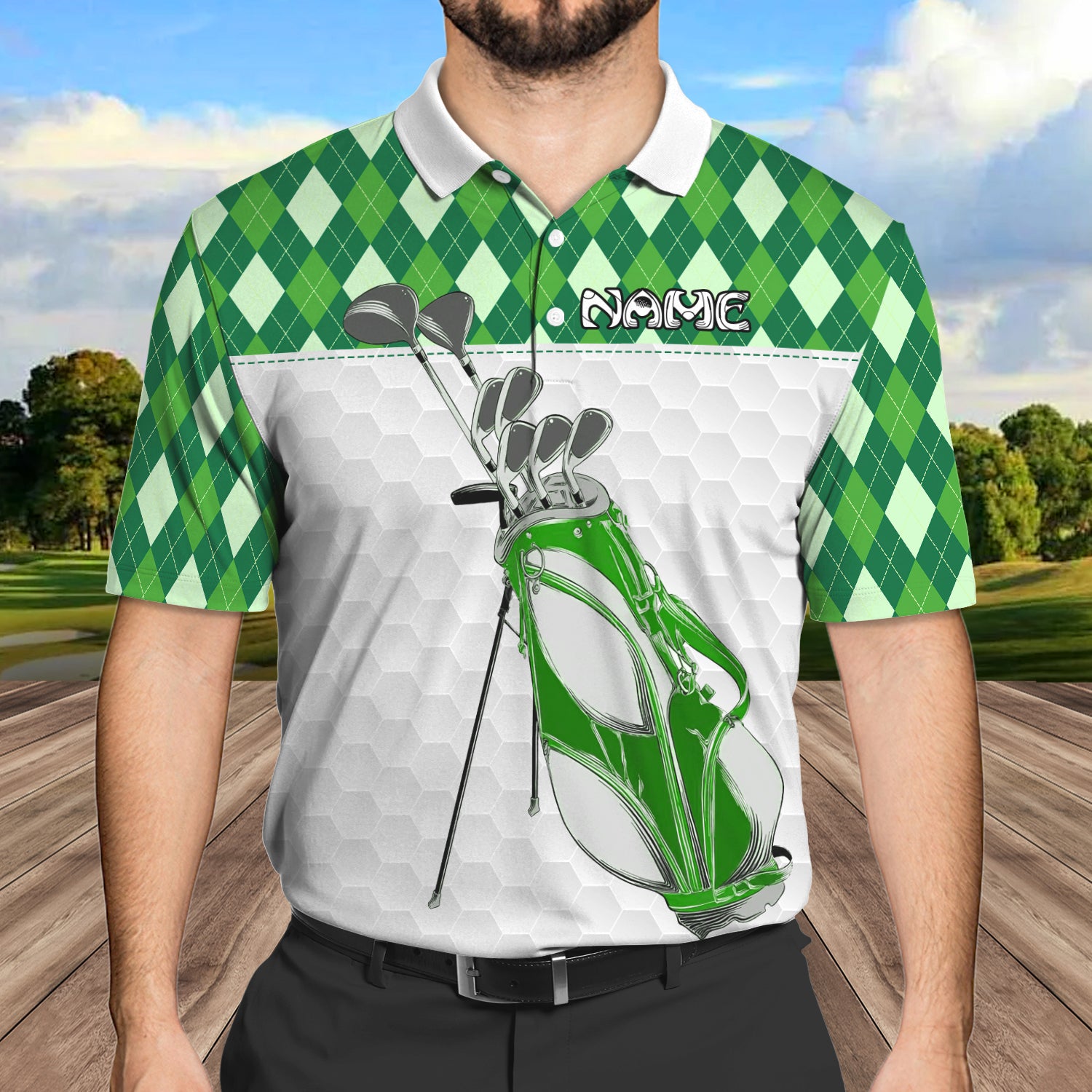 Golf 2 - Personalized Name 3D Polo Shirt - HY97