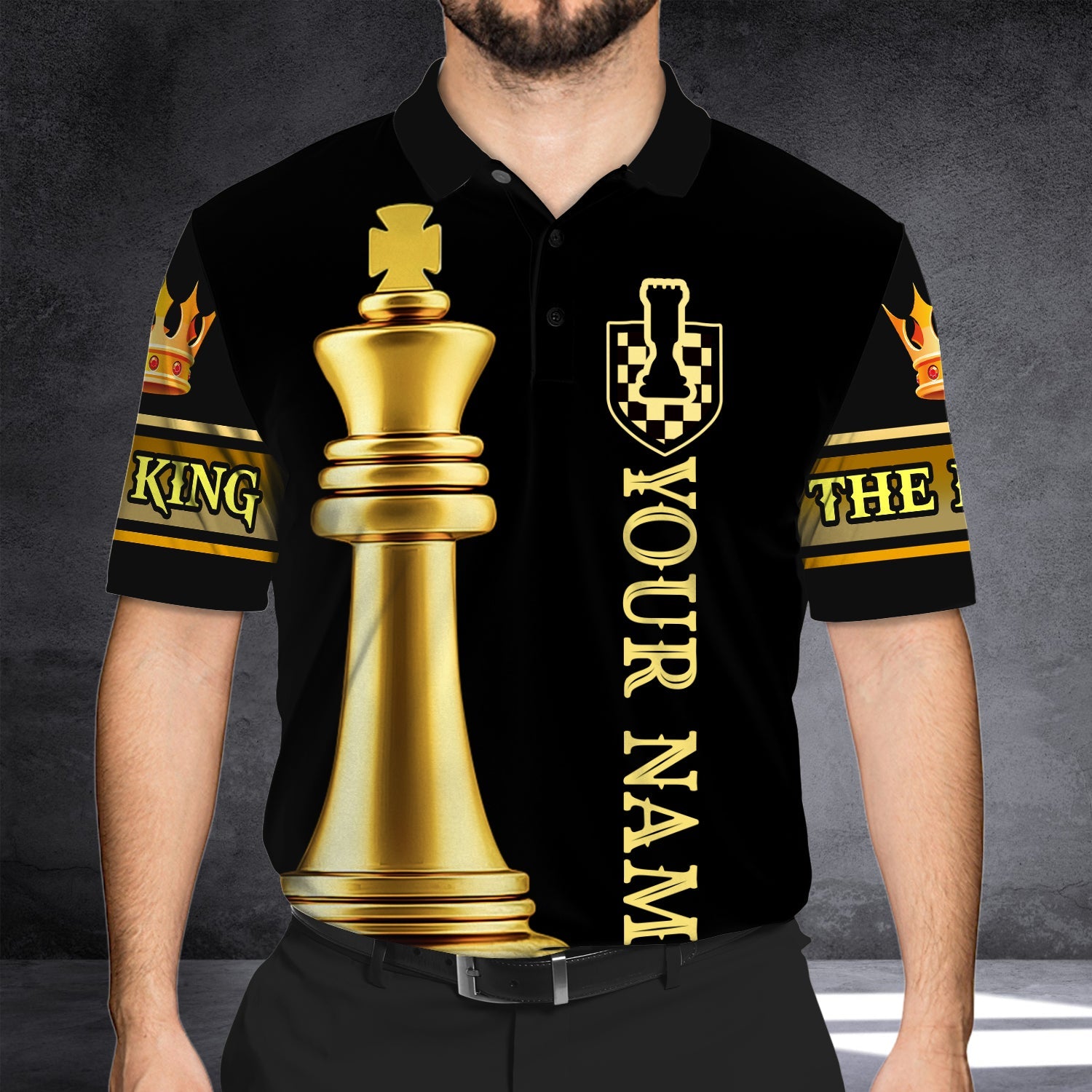 Be The Chess Player - Personalized Name 3D Polo Shirt - TD96 - Ct105