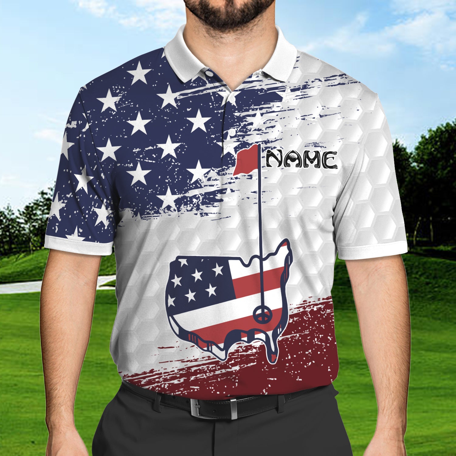 3D Golf1 - Personalized Name 3D Polo Shirt - BY97