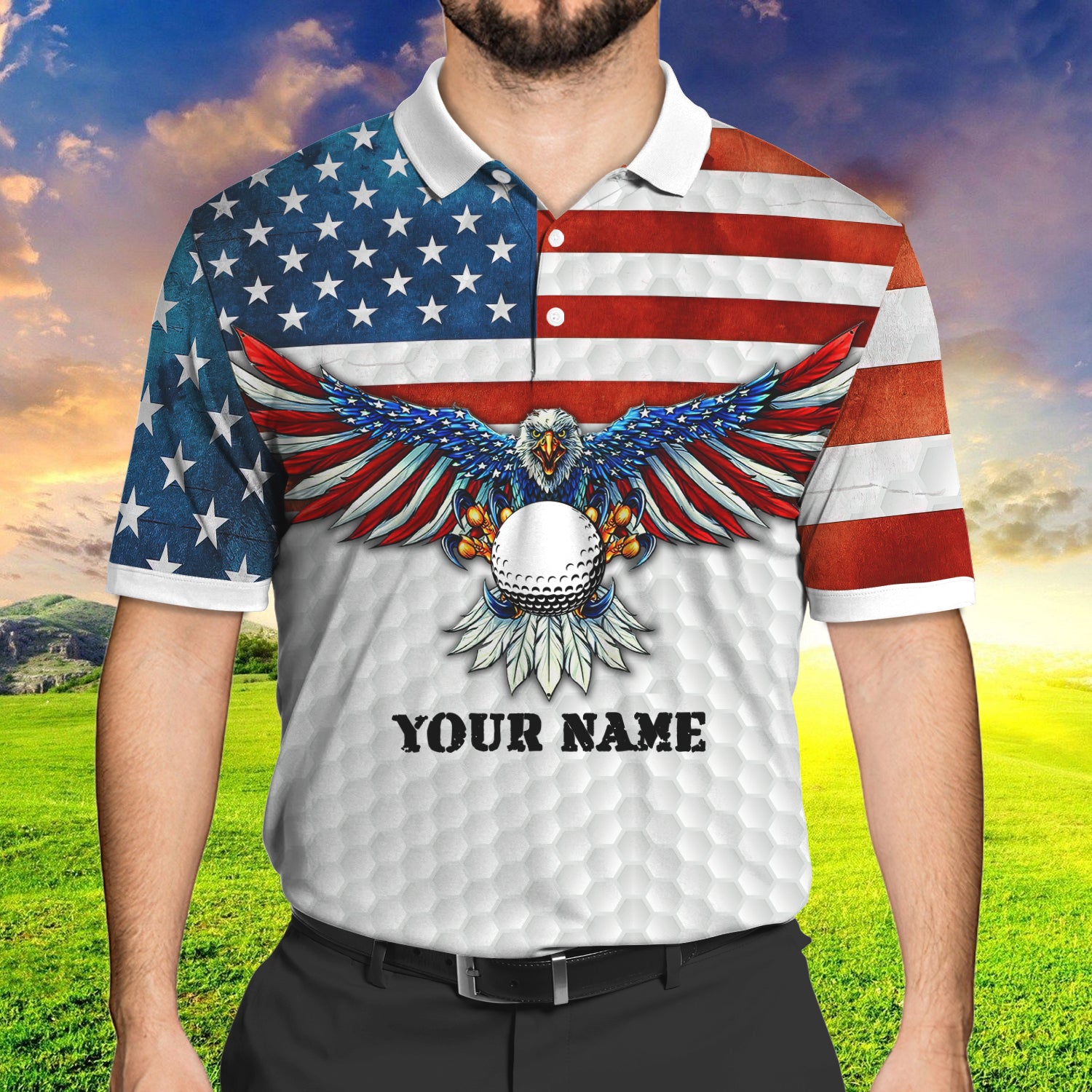 3D Golf 03- Personalized Name 3D Polo Shirt - HN95