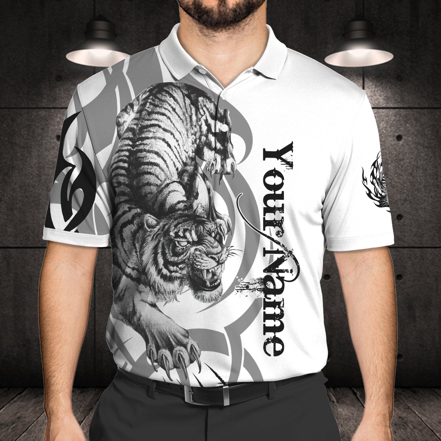 Tiger - Personalized Name 3D Polo Shirt For Tiger Lover - HEZ98 01