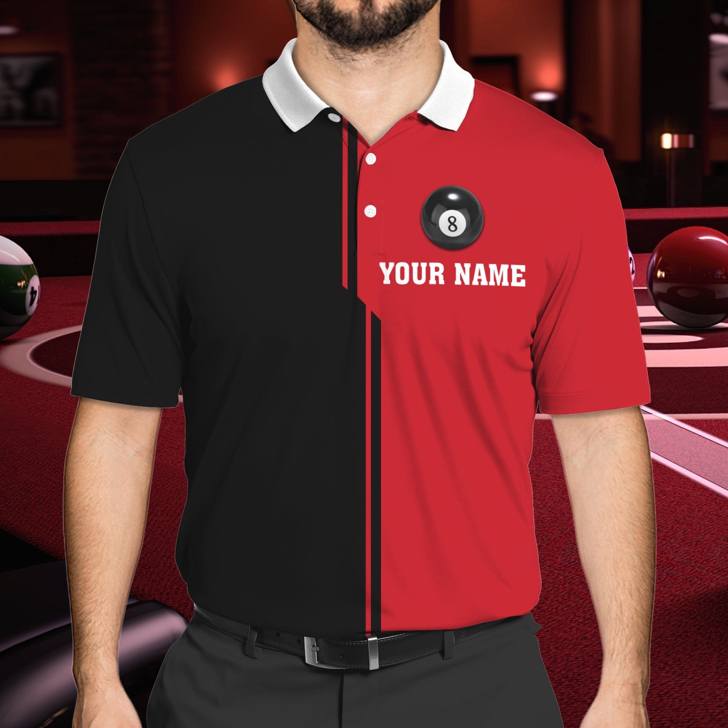 Just The Tip - Billiards - Personalized Name 3D Polo Shirt - QB95