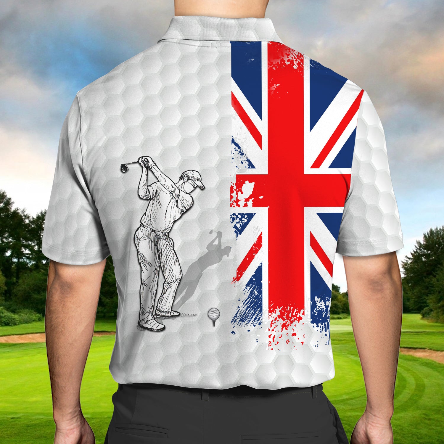 3D England Golf Club 01 - Personalized Name 3D Polo Shirt - LTD92