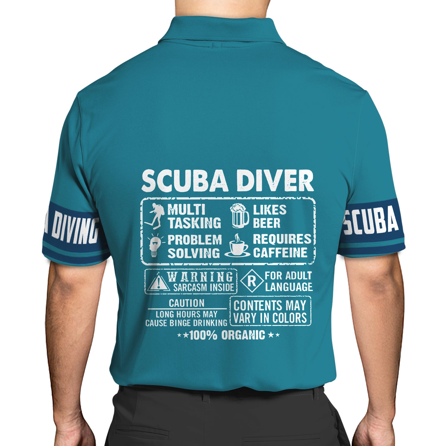 Scuba Diving 13 - Personalized Name 3D Polo Shirt - Bhn97