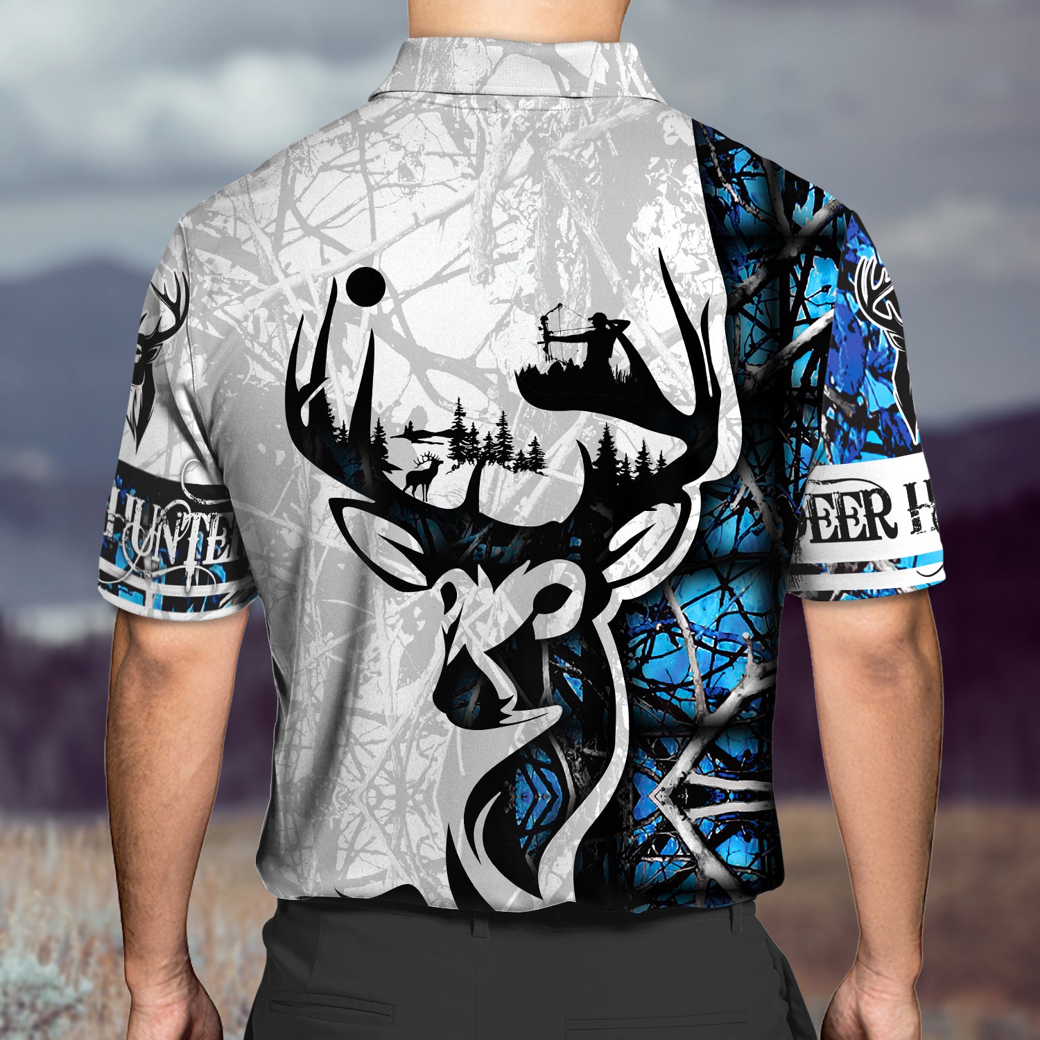 Deer Hunter - Personalized Name 3D Polo Shirt - Loop-Lnp-02