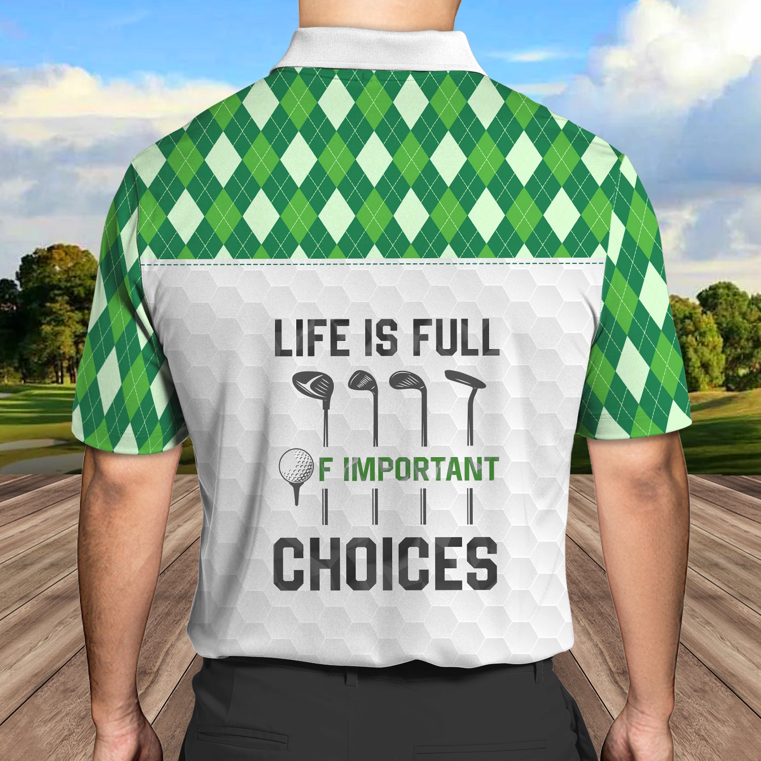 Golf 2 - Personalized Name 3D Polo Shirt - HY97