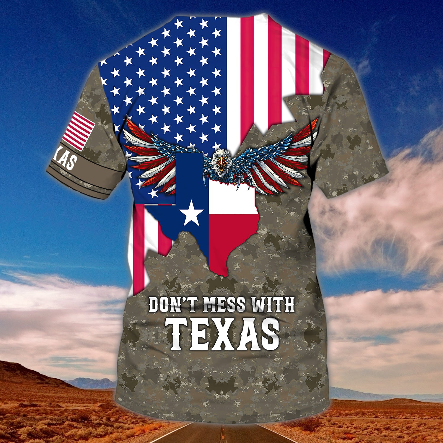 Don't Mess With Texas - Personalized Name 3D Tshirt - QB95
