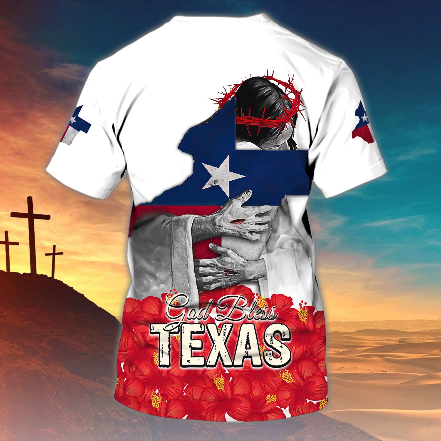 God Bless Texas - Personalized Name 3D Tshirt - QB95