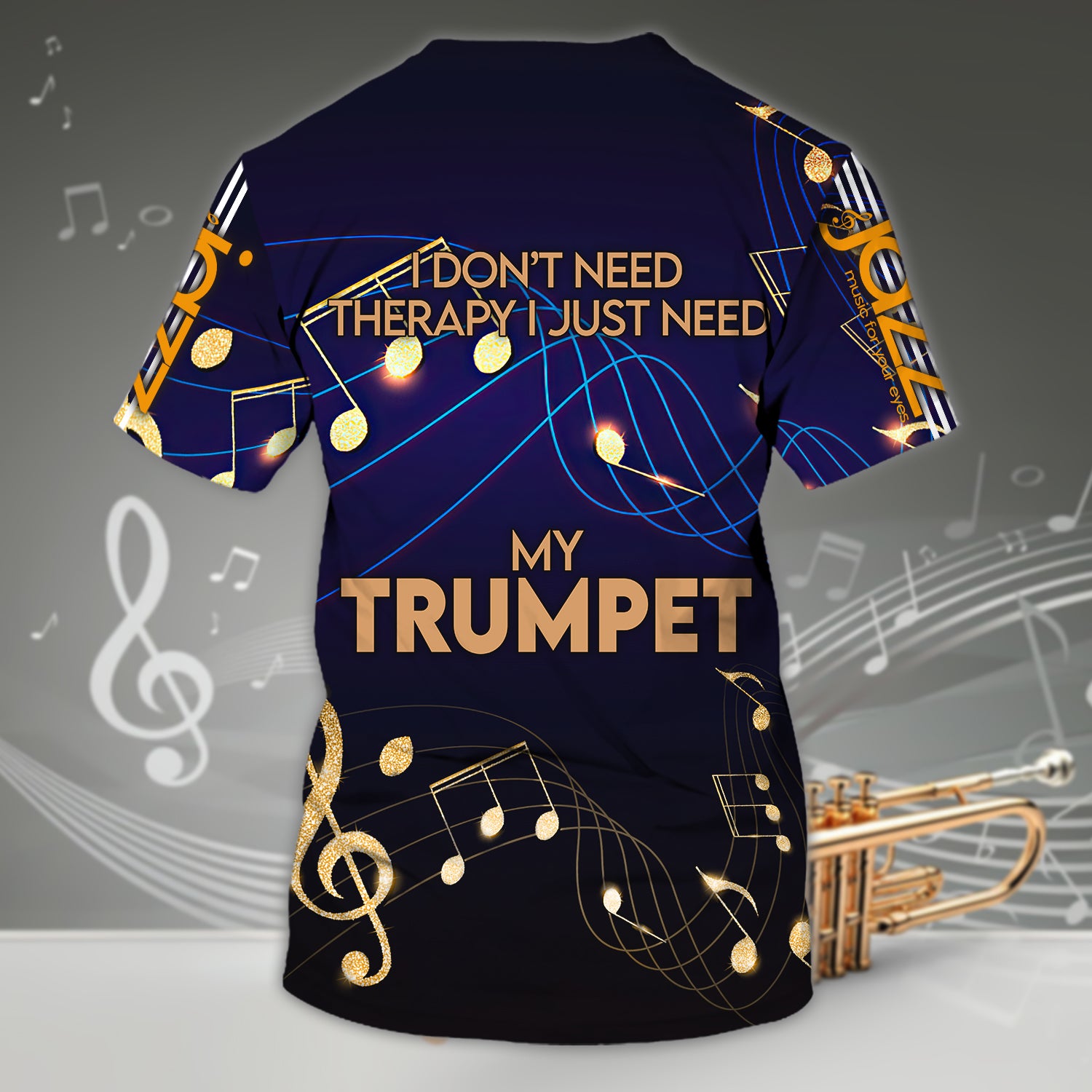 TRUMPET004 - Personalized Name 3D Tshirt - ATM2K