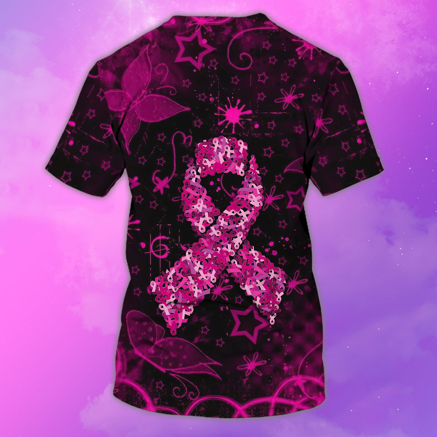 Breast Cancer Ribbon - Personalized Name 3D T Shirt - Dp98-632