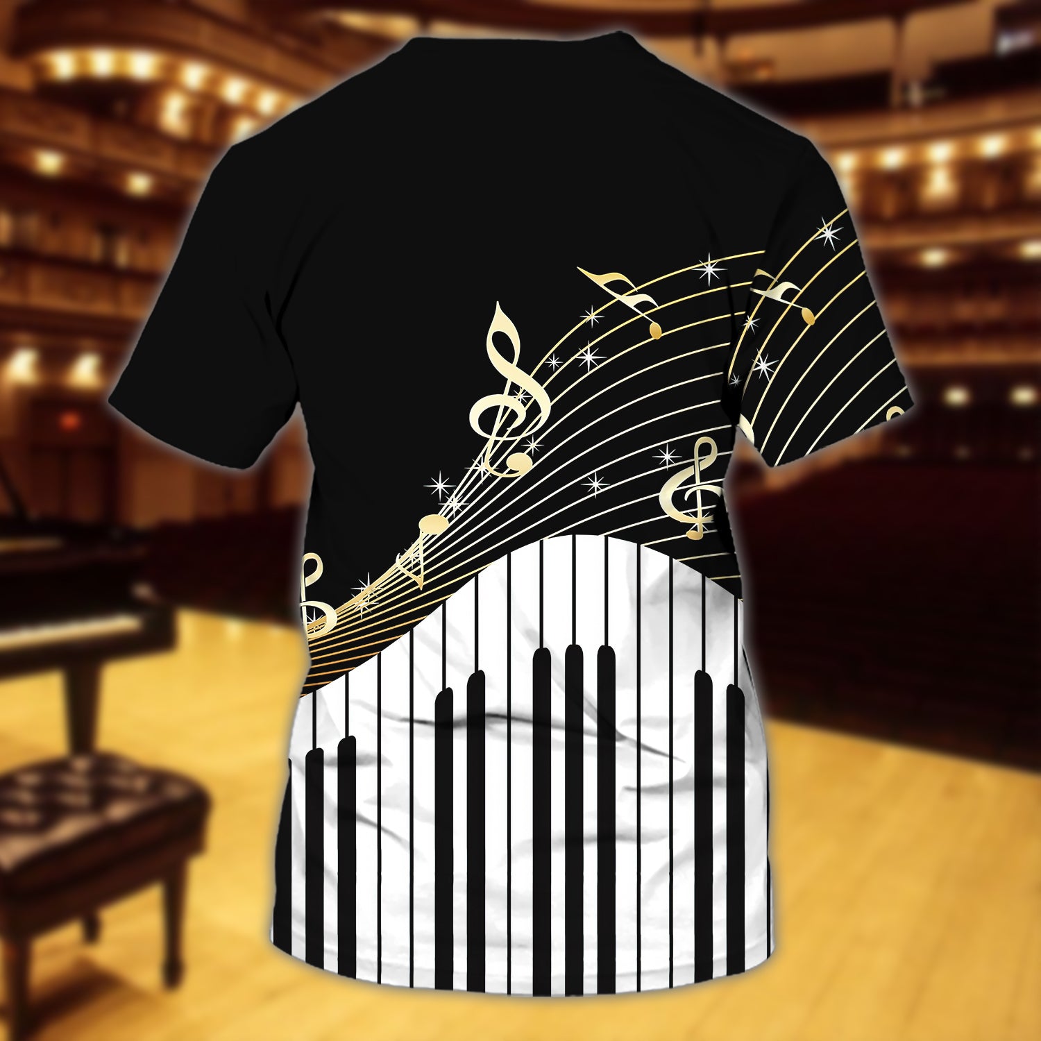 Piano - Personalized Name 3D Tshirt - 41