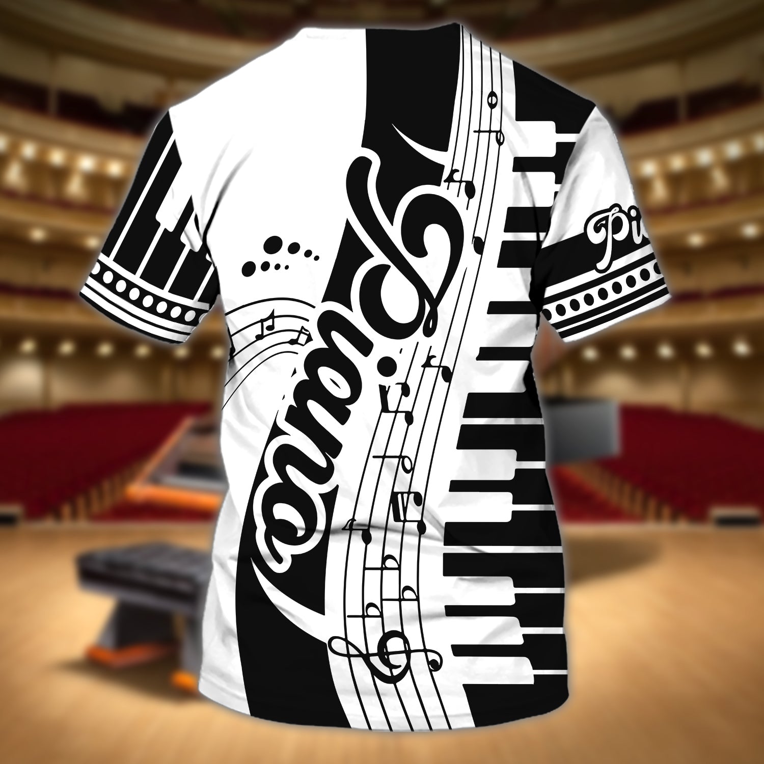PIANO 02 - Personalized Name 3D T Shirt - HN95