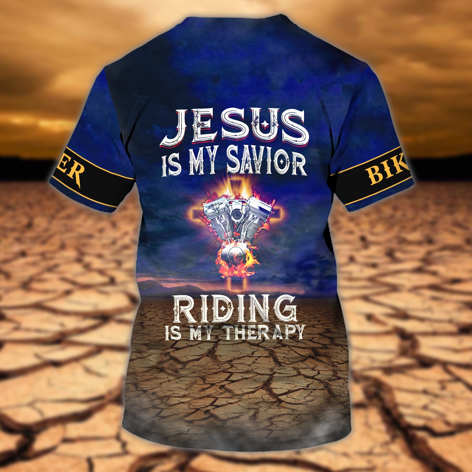 Custom Name-Tshirt-Jesus is my savior-riding is my therapy-HTV