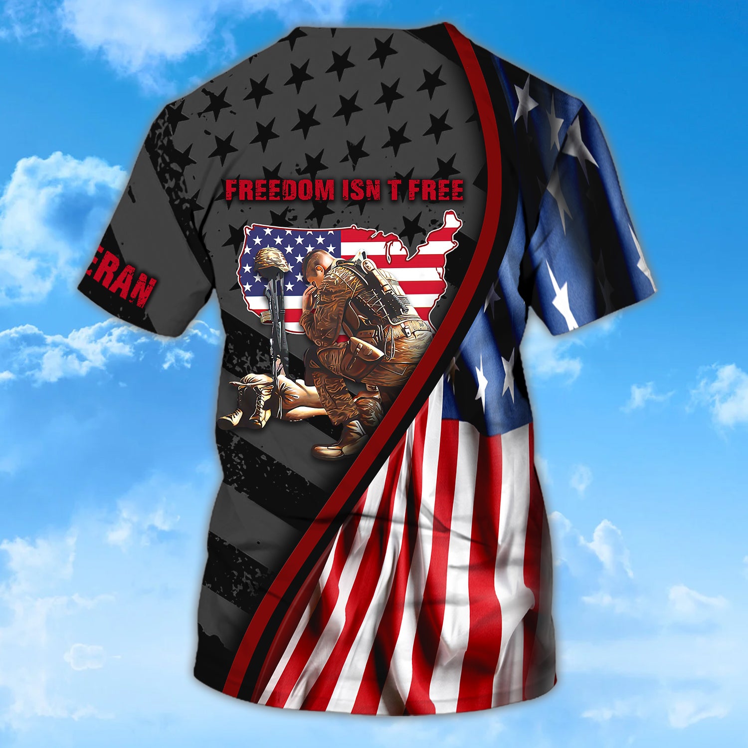 Freedom Isn't Free - VETERAN- Personalized Name 3D Tshirt16 - Lta98