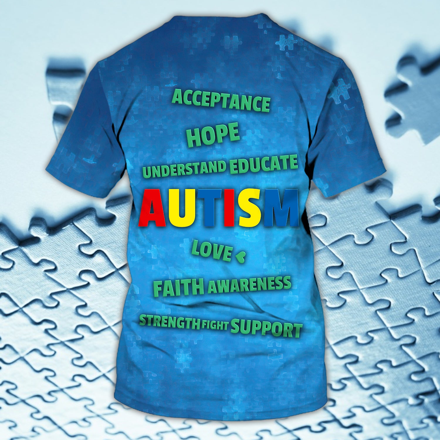 Autism - Personalized Name 3D T Shirt - Lta98 08