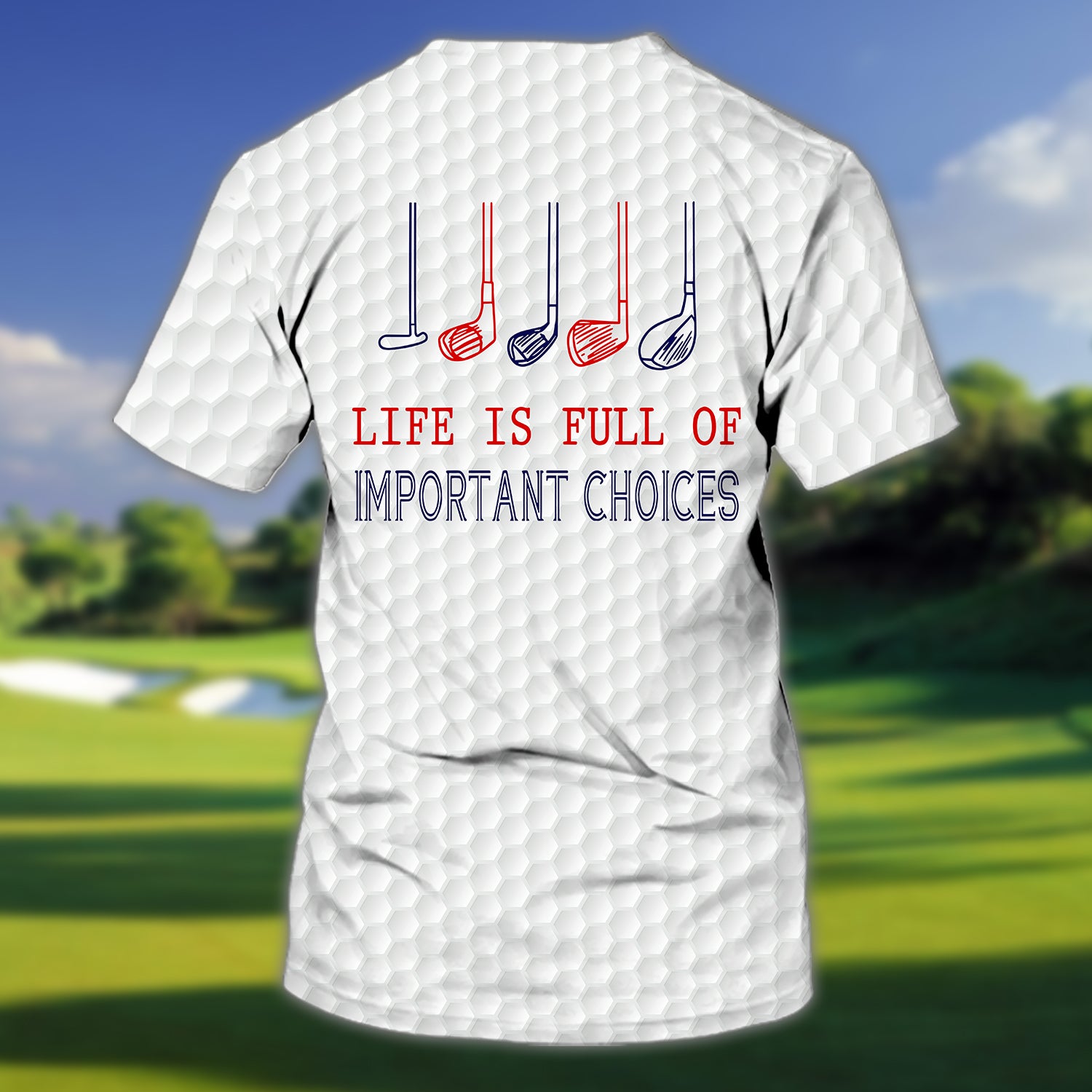 3D Golf Club 18 - Personalized Name 3D Polo Shirt - Bhn97