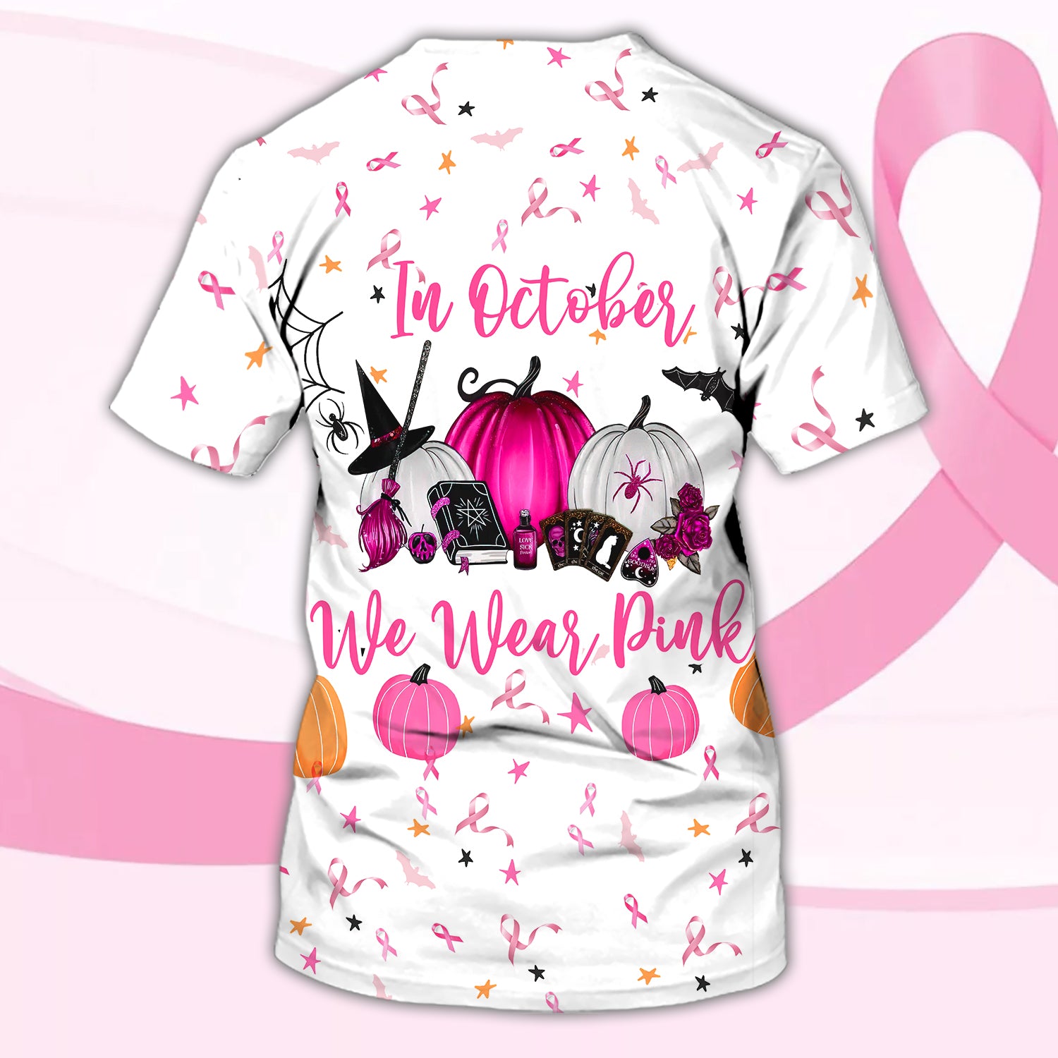 Breast Cancer Awareness - Boo Bees - Personalized Name 3D T Shirt - Hdmt