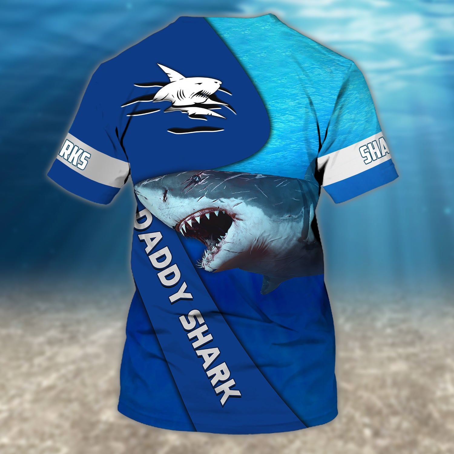 Daddy Shark - Personalized Name 3D TShirt 59 - Lta98