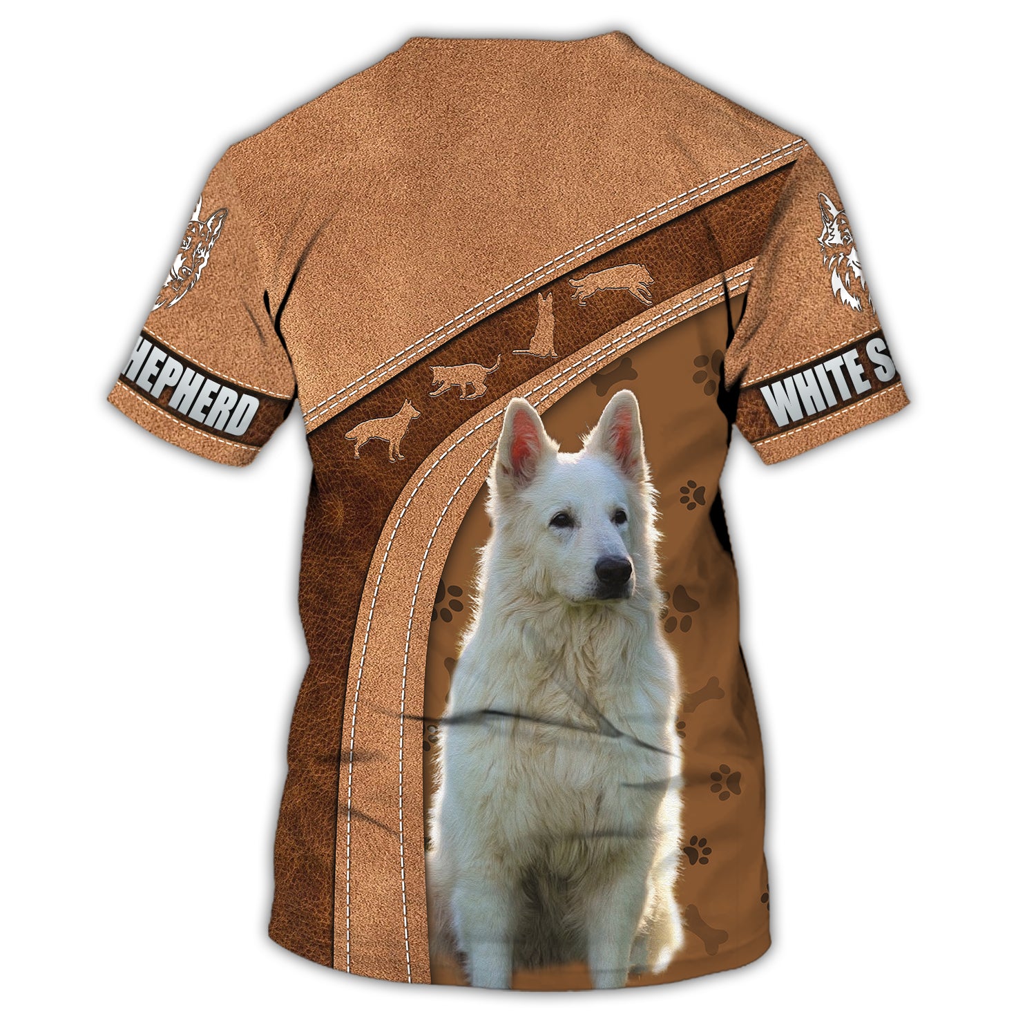 White Shepherd - Personalized Name 3D Tshirt - Tad 176
