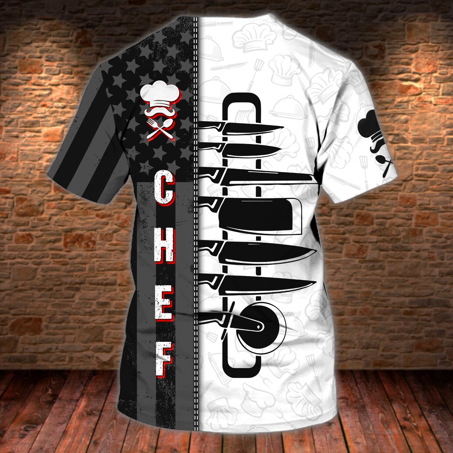 CHEF - Personalized Name 3D Tshirt 02 - RINC98