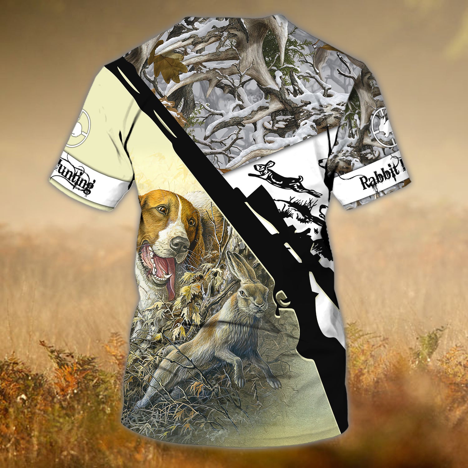 Rabbit Hunting - Personalized Name 3D Tshirt - QB95