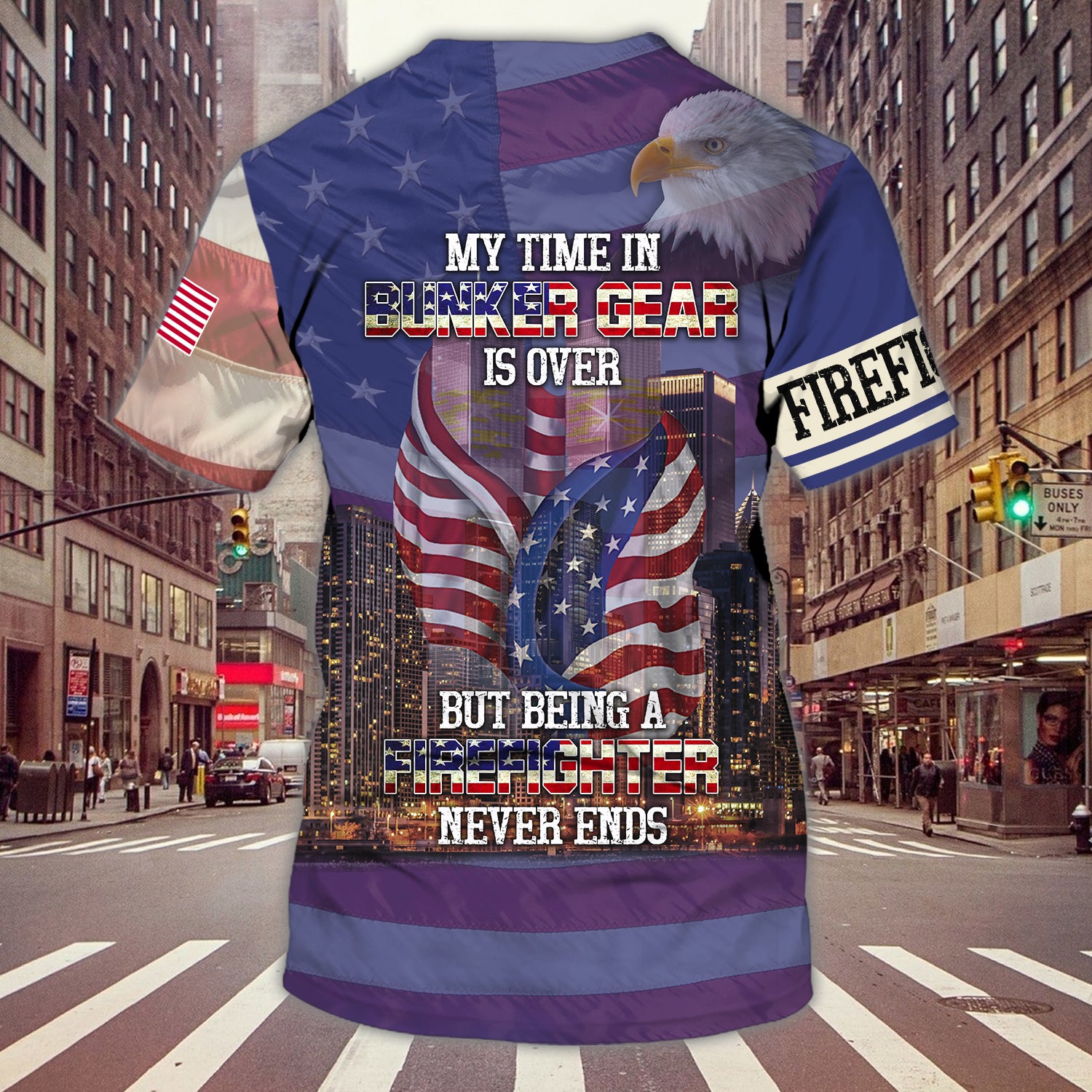 Never Forget 911 - Firefighter- Personalized Tshirt 28- Lta98