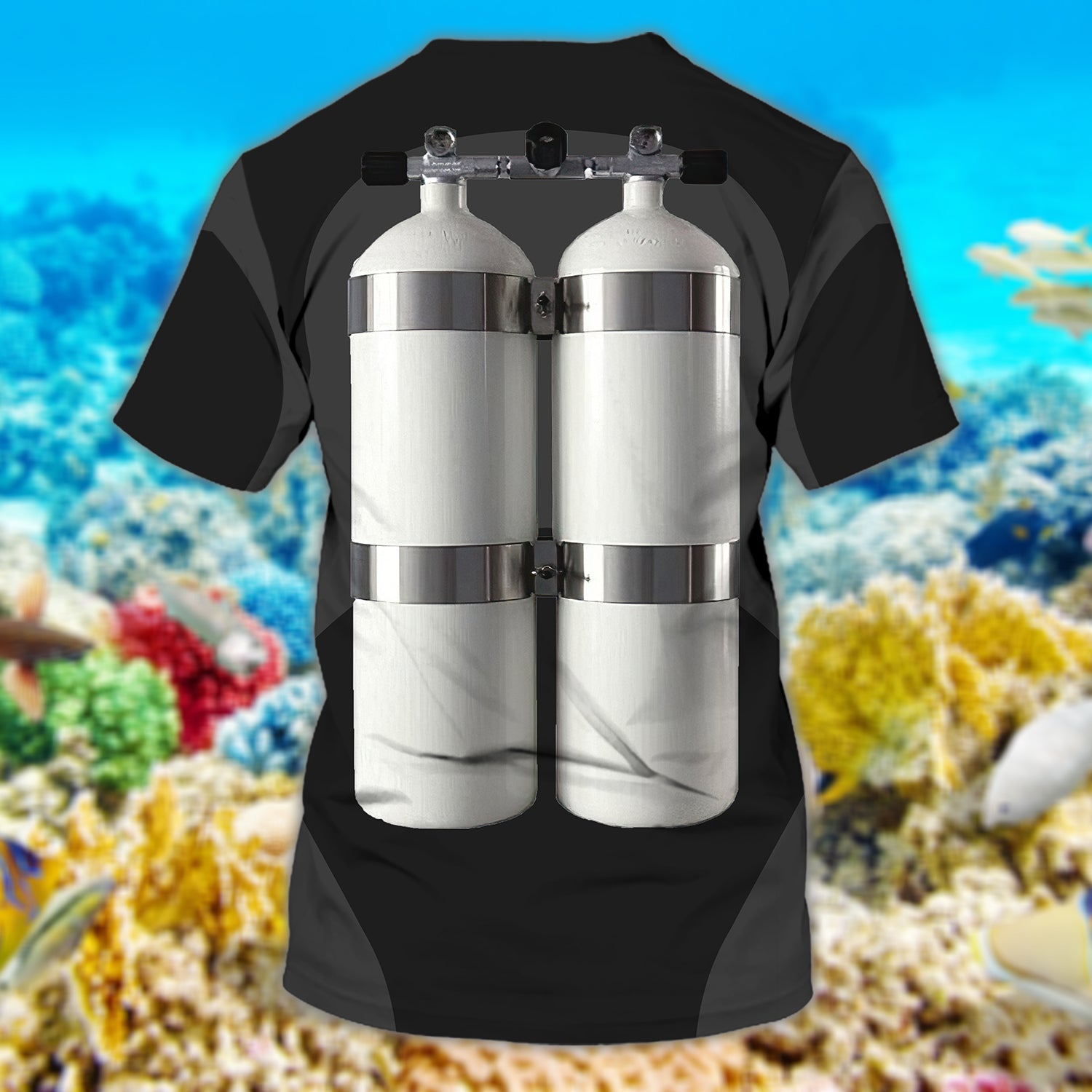 Scuba Diving - Personalized Name 3D Tshirt - Tad