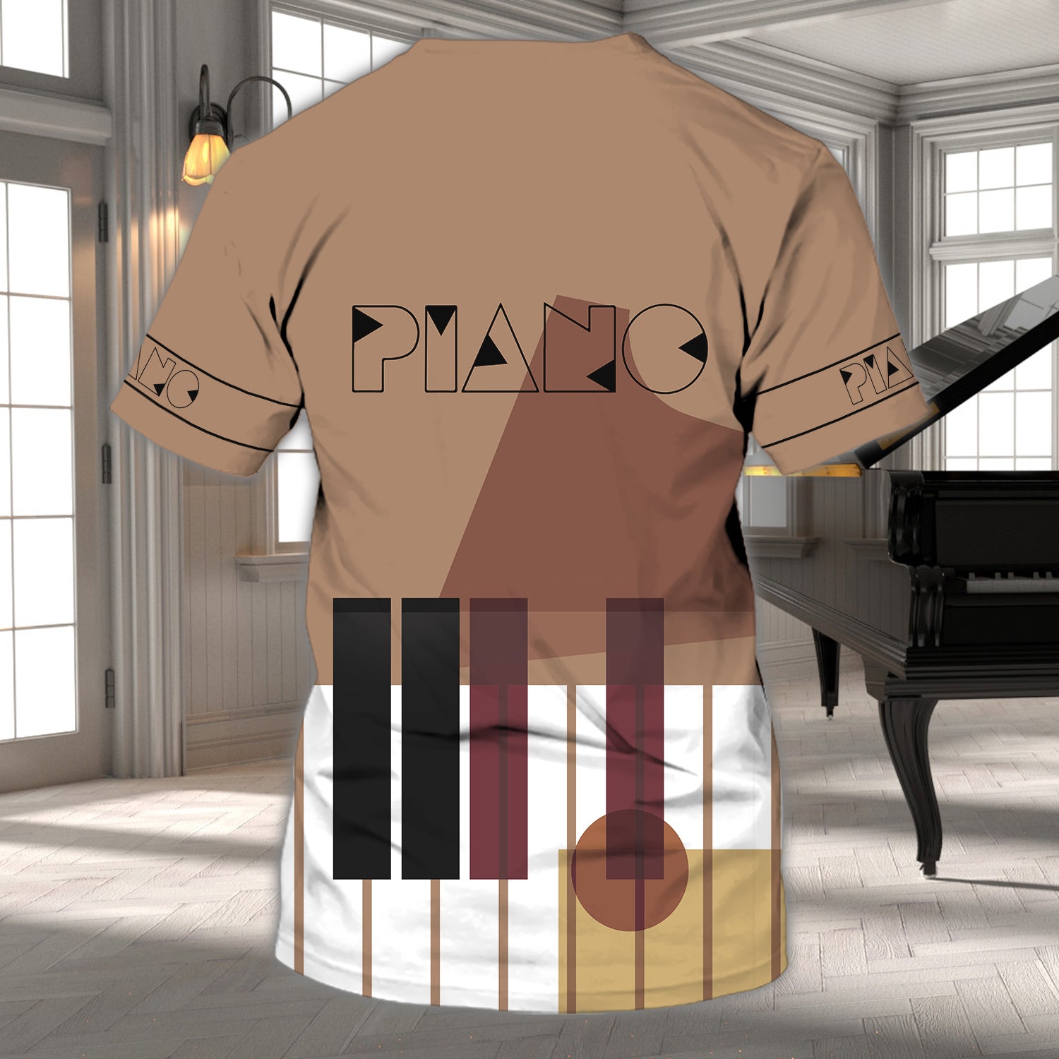 PIANO - Personalized Name 3D Tshirt 03  - Cv98