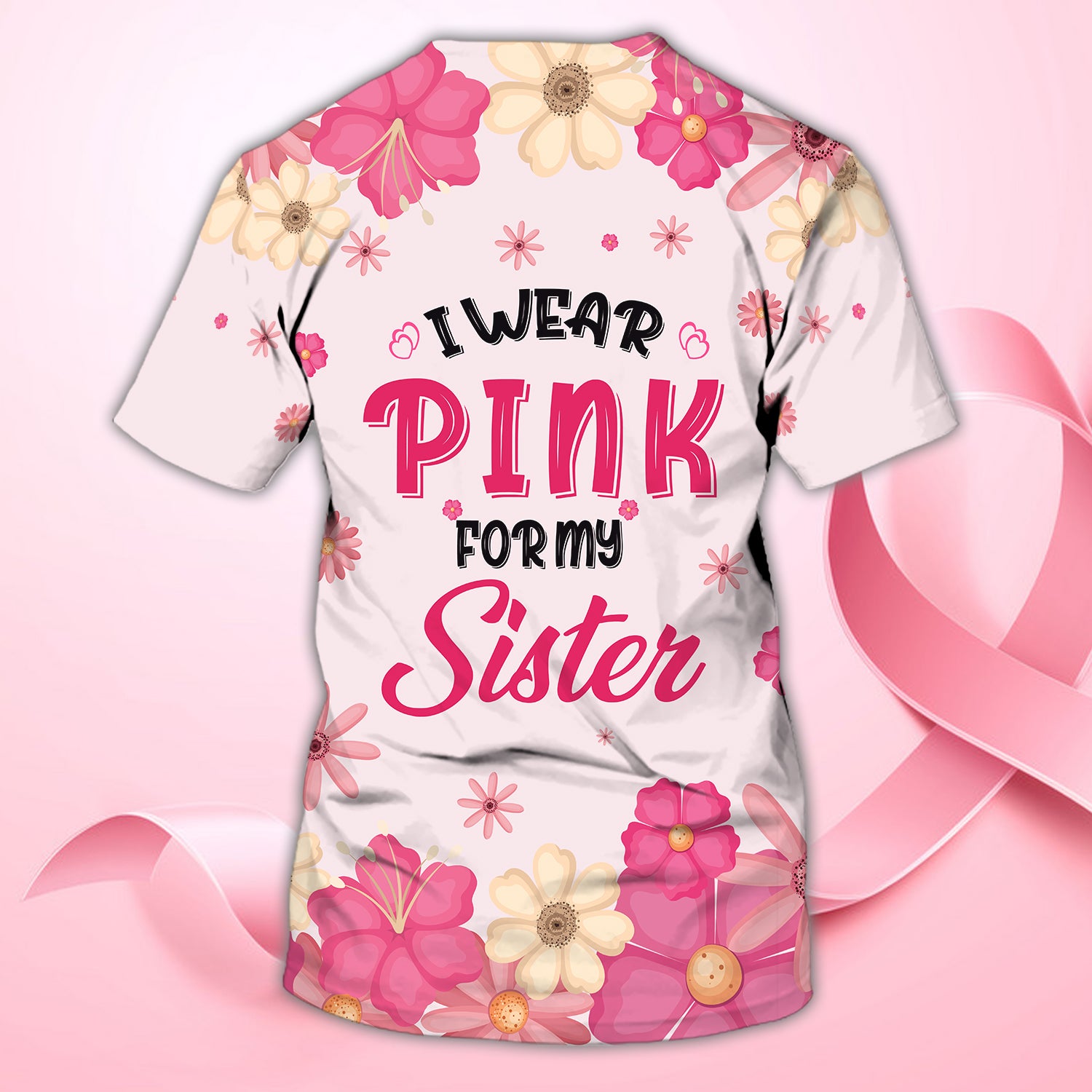 Breast Cancer Awareness - Personalized Name 3D Tshirt - HTV