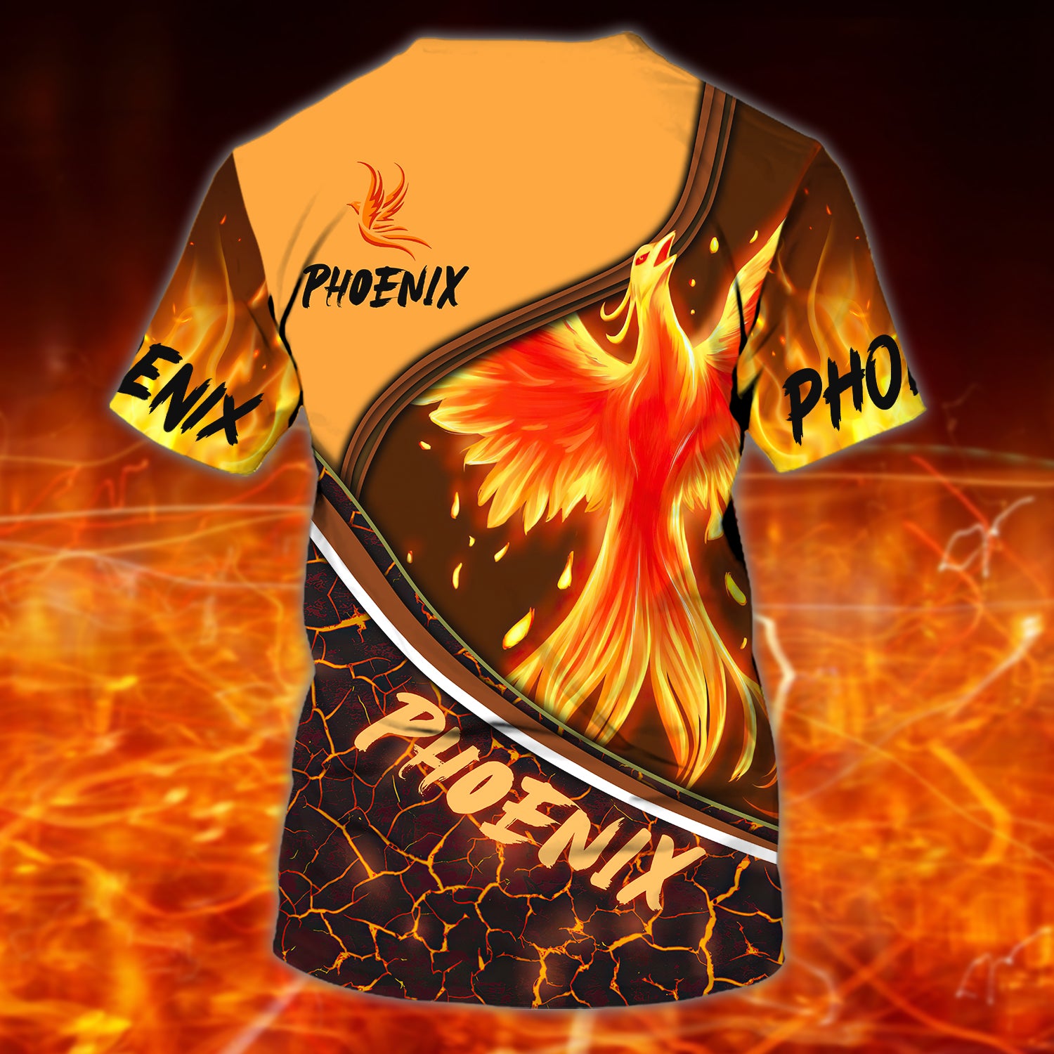 Fire Phoenix - Personalized Name 3D T Shirt - Nt168 - Ct073