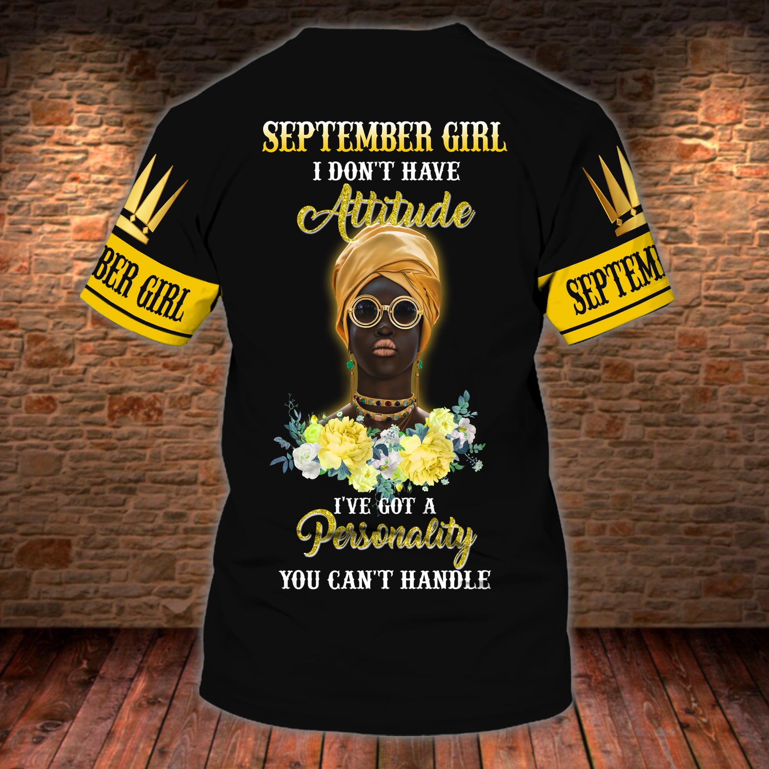 September Girl - Personalized Name 3D Tshirt