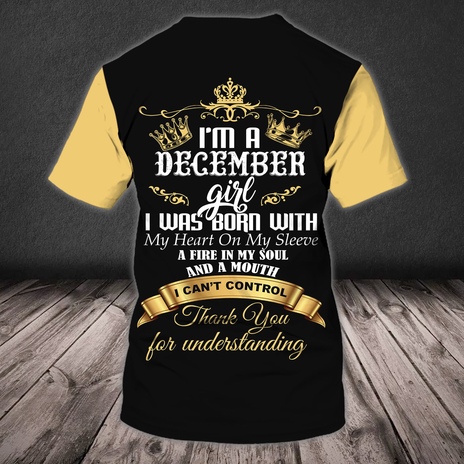 Queen December Girl - Personalized Name 3D Tshirt - Dah