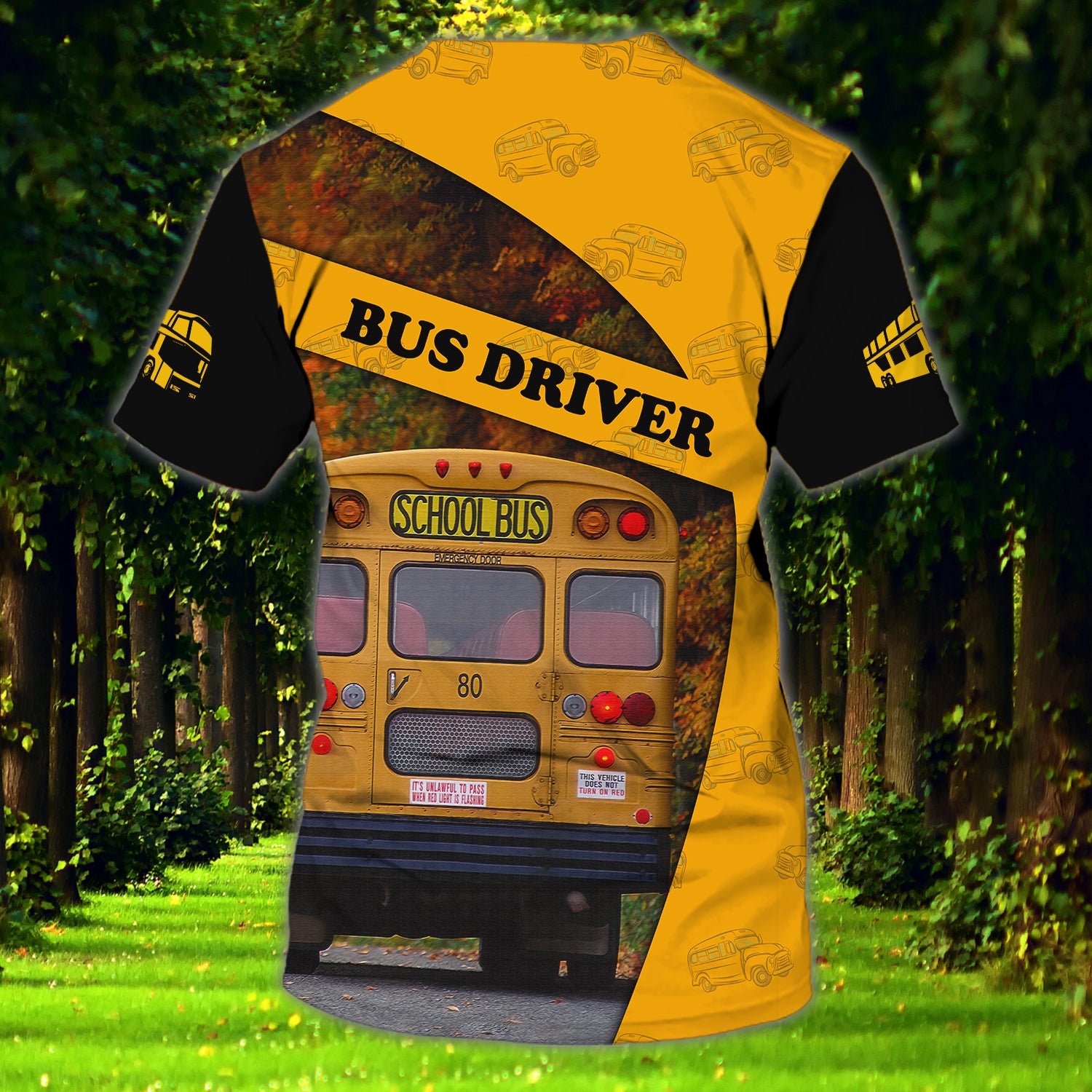 School Bus - Personalized Name 3D Tshirt - TT99-245 – Trends Personalized