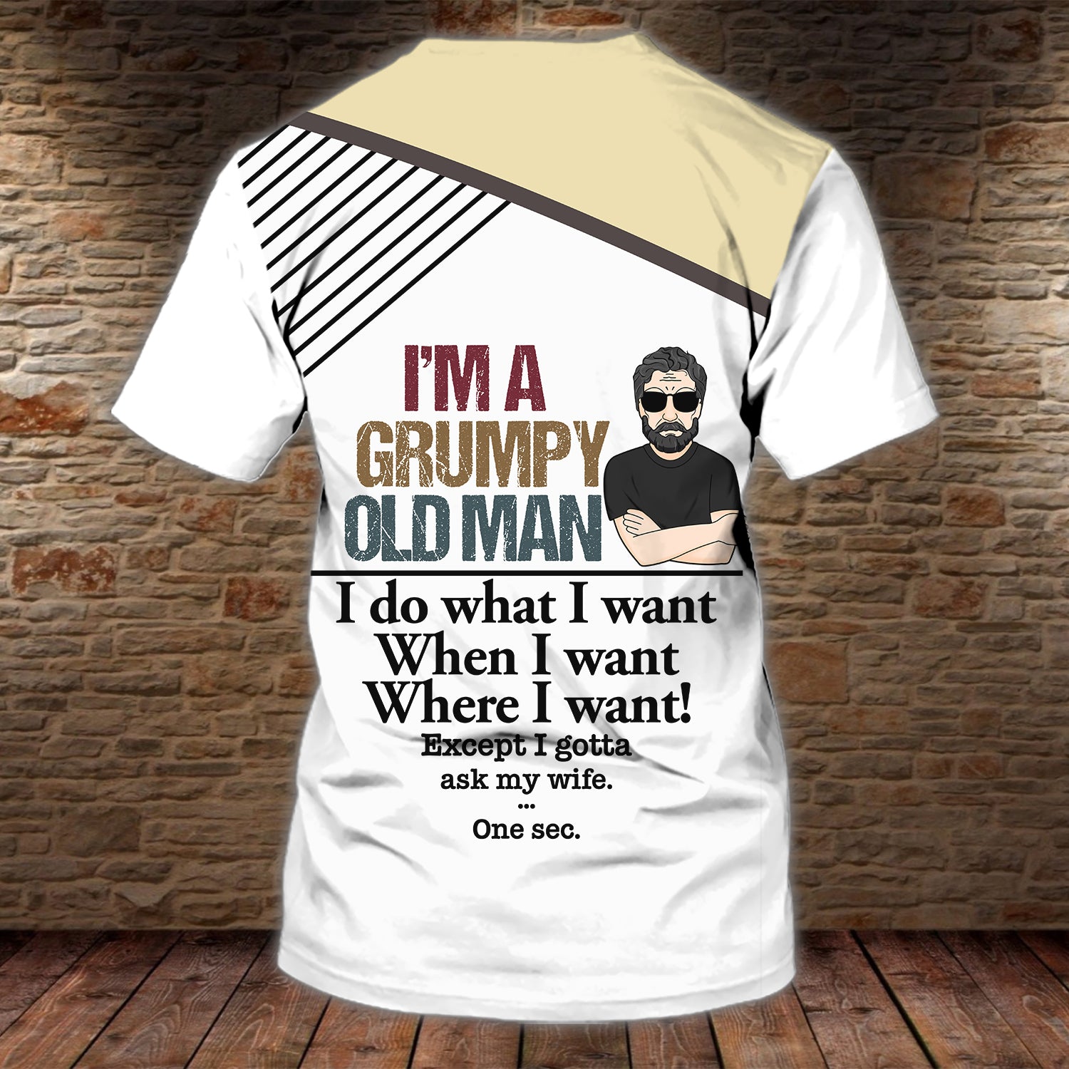 Old Man - Personalized Name 3D Tshirt