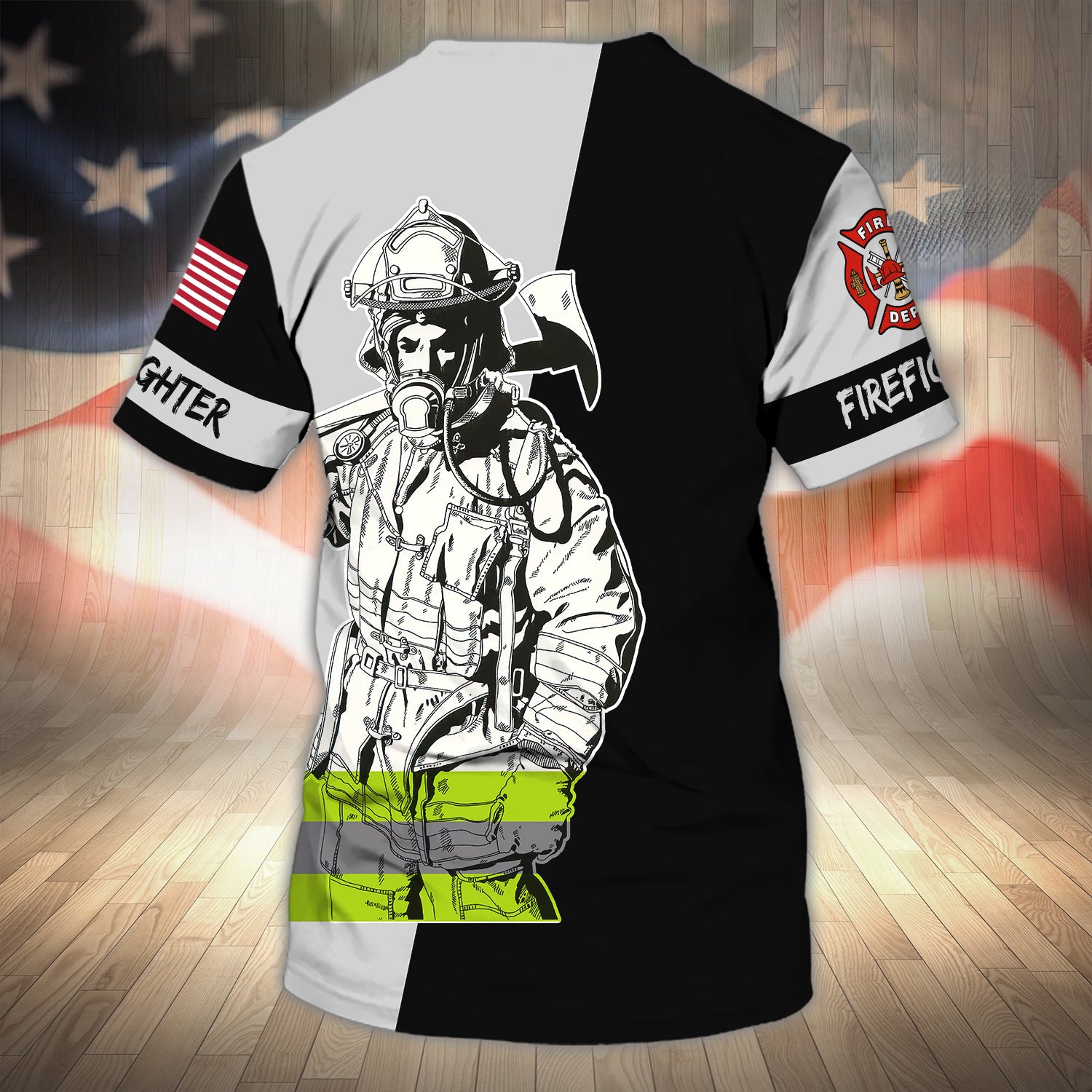 FIREFIGHTER - Personalized Name 3D Tshirt 05 - VXH98